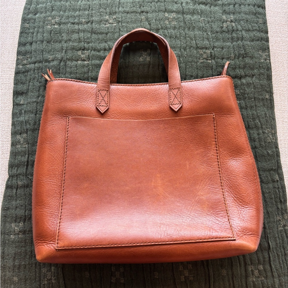 Madewell Small Tan Leather Tote 017 - Picture 2 of 11